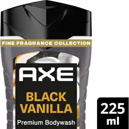 Albert Heijn Axe Black vanilla + fine fragrance showergel aanbieding