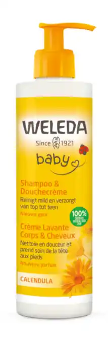 De Online Drogist Weleda Baby Calendula Shampoo & Douchecrème aanbieding