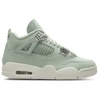 Foot Locker Jordan 4 Retro Dames Schoenen - Groen - Maat: 36.5 - Leer - Foot Locker aanbieding