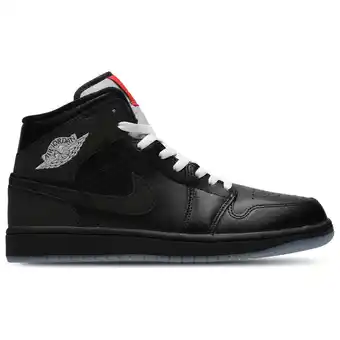 Foot Locker Jordan 1 Mid Heren Schoenen - Zwart - Maat: 40 - Leer, Synthetisch - Foot Locker aanbieding