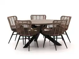 Kees Smit Intenso Asti/Rough-Y Ellips Ø150cm dining tuinset 6-delig aanbieding