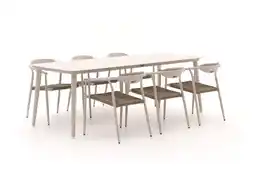 Kees Smit Manifesto Cavone/Sora 220cm dining tuinset 7-delig stapelbaar aanbieding