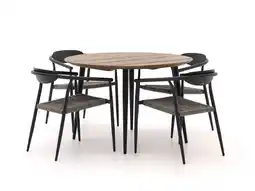 Kees Smit Manifesto Cavone/Falcade ø 115cm dining tuinset 5-delig stapelbaar aanbieding