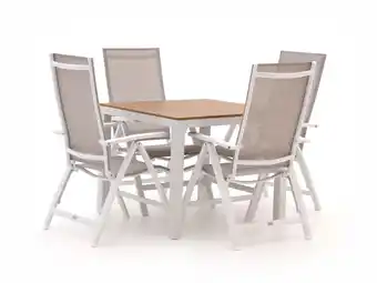 Kees Smit Bellagio Avenza/Fidenza 90cm dining tuinset 5-delig verstelbaar aanbieding