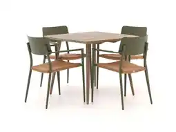 Kees Smit Bellagio Cino/ROUGH-K 90cm dining tuinset 5-delig stapelbaar aanbieding