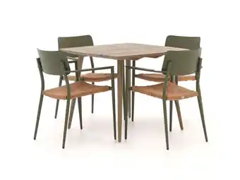 Kees Smit Bellagio Cino/ROUGH-K 90cm dining tuinset 5-delig stapelbaar aanbieding