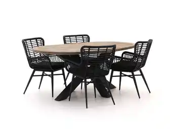 Kees Smit Intenso Asti/Rough-Y Ellips 200cm dining tuinset 5-delig aanbieding