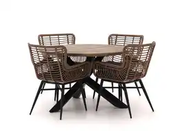 Kees Smit Intenso Asti/Rough-Y Ellips Ø120cm dining tuinset 5-delig aanbieding