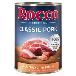 Zooplus Voordeelpakket: Rocco Classic Pork 12 x 400g Hondenvoer Kip & Zalm aanbieding