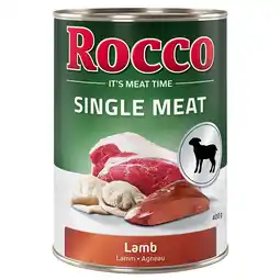 Zooplus Dubbelpakket Rocco Single Meat 12 x 400 g Hondenvoer - Lam aanbieding