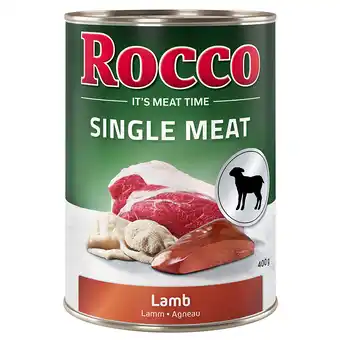 Zooplus Dubbelpakket Rocco Single Meat 12 x 400 g Hondenvoer - Lam aanbieding