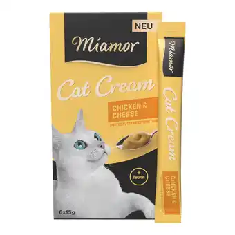 Zooplus Voordeelpakket: 66x15g Miamor Cat Crème Kip & Kaas kattensnacks aanbieding