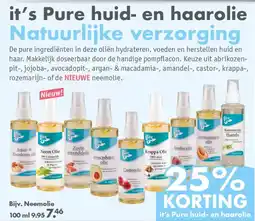 Gezond & Wel it's Pure huid- en haarolie aanbieding