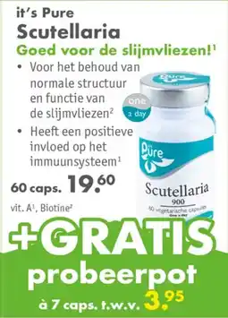 Gezond & Wel it's Pure Scutellaria aanbieding