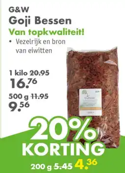 Gezond & Wel G&W Goji Bessen aanbieding