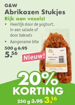 Gezond & Wel G&W Abrikozen Stukjes aanbieding