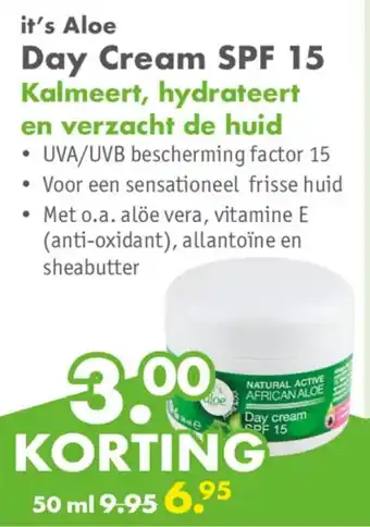 Gezond & Wel it's Aloe Day Cream SPF 15 aanbieding