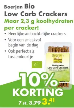 Gezond & Wel Boerjan Bio Low Carb Crackers aanbieding