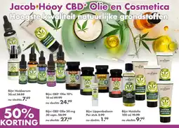 Gezond & Wel Jacob Hooy CBD Olie en Cosmetica aanbieding