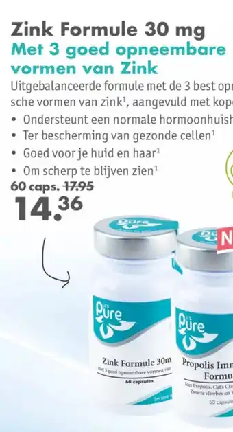 Gezond & Wel Zink Formule 30 mg aanbieding