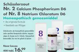 Gezond & Wel Schüsslerzout Nr. 2 Calcium Phosphoricum D6 of Nr. 8 Natrium Chloratum D6 aanbieding