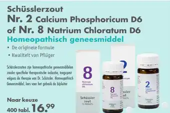 Gezond & Wel Schüsslerzout Nr. 2 Calcium Phosphoricum D6 of Nr. 8 Natrium Chloratum D6 aanbieding