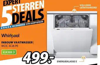 Expert Whirlpool Inbouw vaatwasser | WCIC 3C26 PE aanbieding