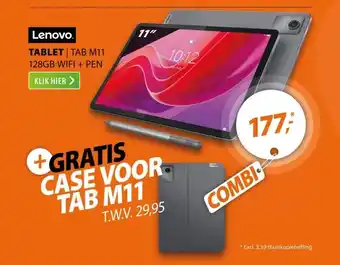 Expert Lenovo Tab M11 4GB 128GB Wifi + Pen aanbieding