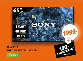 Expert Sony XR-65A80LAEP aanbieding