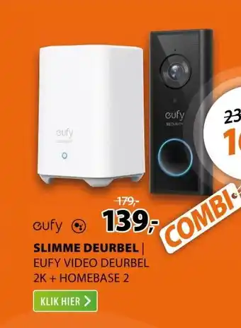 Expert Eufy Eufy Video Doorbell 2K + HomeBase 2 Zwart aanbieding