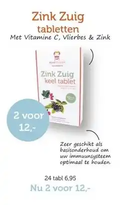 De Rode Pilaren Zink Zuig tabletten aanbieding