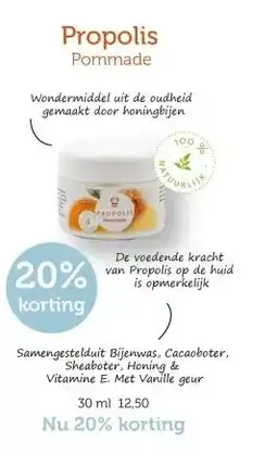 De Rode Pilaren Propolis Pommade aanbieding