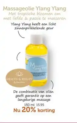 De Rode Pilaren Massageolie Ylang Ylang aanbieding