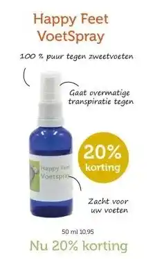 De Rode Pilaren Happy Feet VoetSpray aanbieding