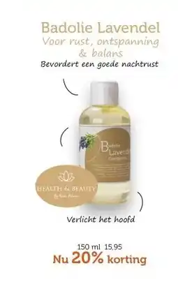 De Rode Pilaren Badolie Lavendel aanbieding