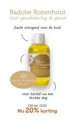 De Rode Pilaren Badolie Rozenhout aanbieding