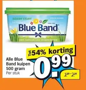 Albert Heijn Alle Blue Band 500 gram aanbieding