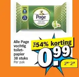 Albert Heijn Alle Page vochtig toilet- papier aanbieding