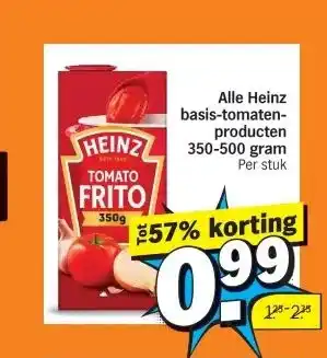 Albert Heijn Alle Heinz basis-tomaten producten aanbieding