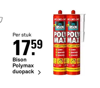 Karwei Bison Polymax duopack aanbieding