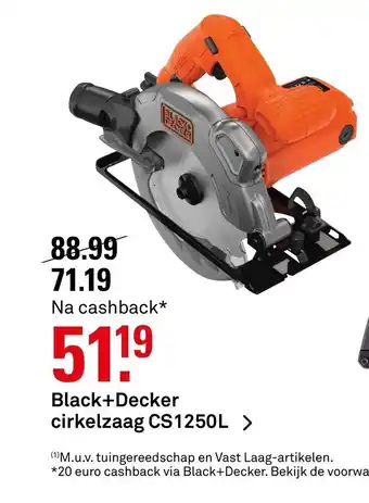 Karwei Black+Decker cirkelzaag CS1250L aanbieding