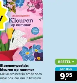 Boekenvoordeel Bloemenweelde: kleuren op nummer aanbieding