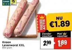 Vomar Voordeelmarkt Kroon Leverworst XXL aanbieding