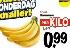 Vomar Voordeelmarkt OP=OP Bananen aanbieding