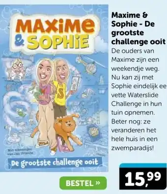 Boekenvoordeel Maxime & Sophie - De grootste challenge ooit aanbieding