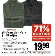 Vomar Voordeelmarkt OP=OP Van der Valk Badjas aanbieding