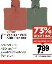 Vomar Voordeelmarkt OP=OP Van der Valk Kids Poncho aanbieding