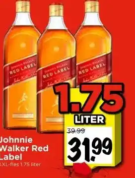 Vomar Voordeelmarkt Johnnie Walker Red Label XXL-fles 1.75 liter aanbieding