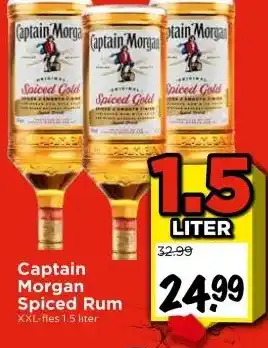 Vomar Voordeelmarkt Captain Morgan Spiced Rum XXL-fles 1.5 liter aanbieding