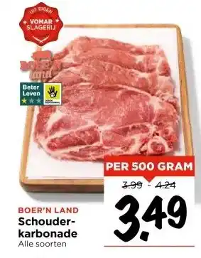 Vomar Voordeelmarkt Schouder- karbonade Alle soorten aanbieding